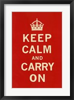 Keep Calm And Carry On II Fine Art Print