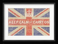 Keep Calm Flag Framed Print