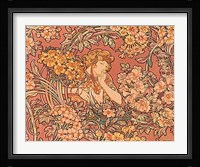 Redhead Among Flowers Fine Art Print