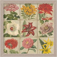 Vintage Flower Grid Fine Art Print