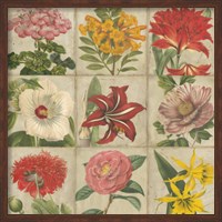 Vintage Flower Grid Fine Art Print