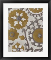 Ochre Suzani II Framed Print