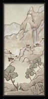 Non-Embellished Chinoiserie Landscape I Framed Print