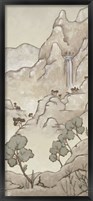 Non-Embellished Chinoiserie Landscape I Framed Print