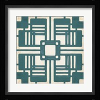Non-Embellished Deco Tile I Framed Print
