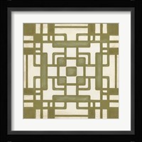 Non-Embellished Deco Tile III Framed Print