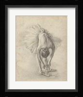 Antique Ballerina Study I Framed Print