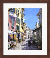 Sunny Street in Portofino Fine Art Print
