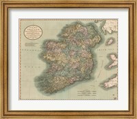 Vintage Map of Ireland Fine Art Print