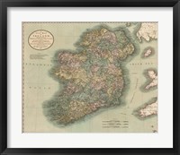 Vintage Map of Ireland Fine Art Print