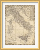 Antique Map of Italy Fine Art Print