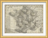 Antique Map of France Fine Art Print