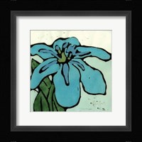 Teal Batik Botanical I Fine Art Print
