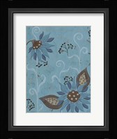 Whimsical Blue Floral I Fine Art Print