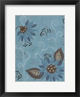 Whimsical Blue Floral I Fine Art Print