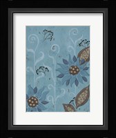 Whimsical Blue Floral II Fine Art Print