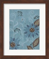 Whimsical Blue Floral II Fine Art Print