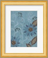 Whimsical Blue Floral II Fine Art Print