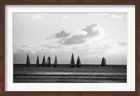 Group of Sailboats Sailing in the Sea Fine Art Print