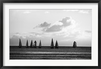 Group of Sailboats Sailing in the Sea Fine Art Print