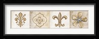 Fleur 4 Panel I Framed Print