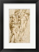 Two Standing Male Figures Fine Art Print