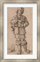 A Young Peasant Holding a Jar Fine Art Print