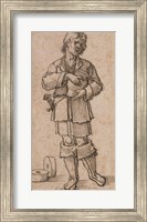 A Young Peasant Holding a Jar Fine Art Print
