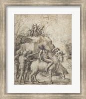 A Man Riding a Bull Fine Art Print