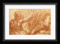 Studies of Saints John the Baptist and Jerome Fine Art Print