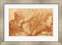 Studies of Saints John the Baptist and Jerome Fine Art Print