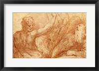 Studies of Saints John the Baptist and Jerome Fine Art Print