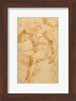 Studies of a Male Nude, a Drapery, and a Hand Fine Art Print