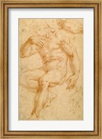 Studies of a Male Nude, a Drapery, and a Hand Fine Art Print