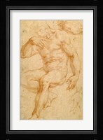 Studies of a Male Nude, a Drapery, and a Hand Fine Art Print