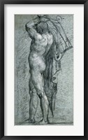 Nude Man Carrying a Rudder on His Shoulder Fine Art Print
