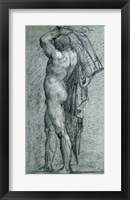 Nude Man Carrying a Rudder on His Shoulder Fine Art Print
