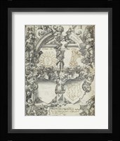 Design for a Marriage Window with the Seasons Spring and Summer Fine Art Print