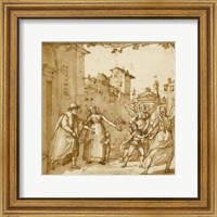 Taddeo Leaving Home Escorted by Two Guardian Angels Fine Art Print