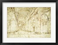 Interior of Saint Peter's Basilica Framed Print