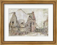 View of a Farm Courtyard Fine Art Print