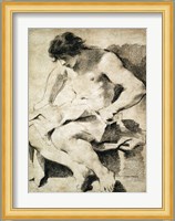 Study of a Seated Young Man Fine Art Print