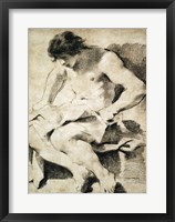 Study of a Seated Young Man Fine Art Print