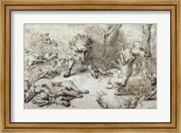 A Wild Boar at Bay Fine Art Print