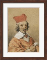Portrait of Armand-Jean du Plessis, Cardinal de Richelieu Fine Art Print