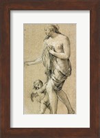 Study of a Female Figure with a Putto Fine Art Print