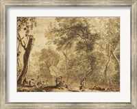 Woodland Landscape with Nymphs and Satyrs Fine Art Print
