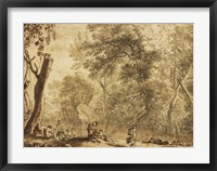 Woodland Landscape with Nymphs and Satyrs Fine Art Print