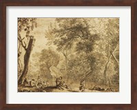 Woodland Landscape with Nymphs and Satyrs Fine Art Print