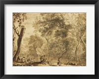 Woodland Landscape with Nymphs and Satyrs Fine Art Print